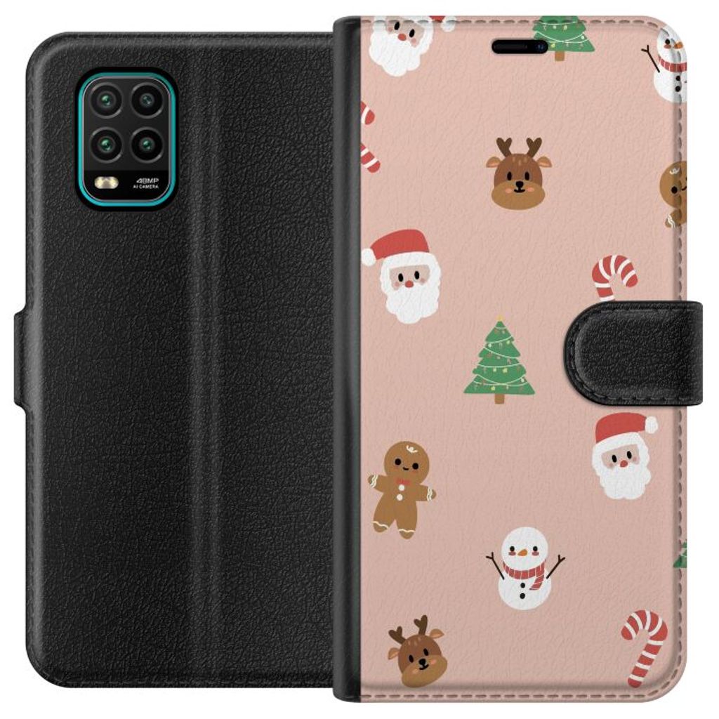 Xiaomi Mi 10 Lite 5G Svart Plånboksfodral Klassisk Julfest