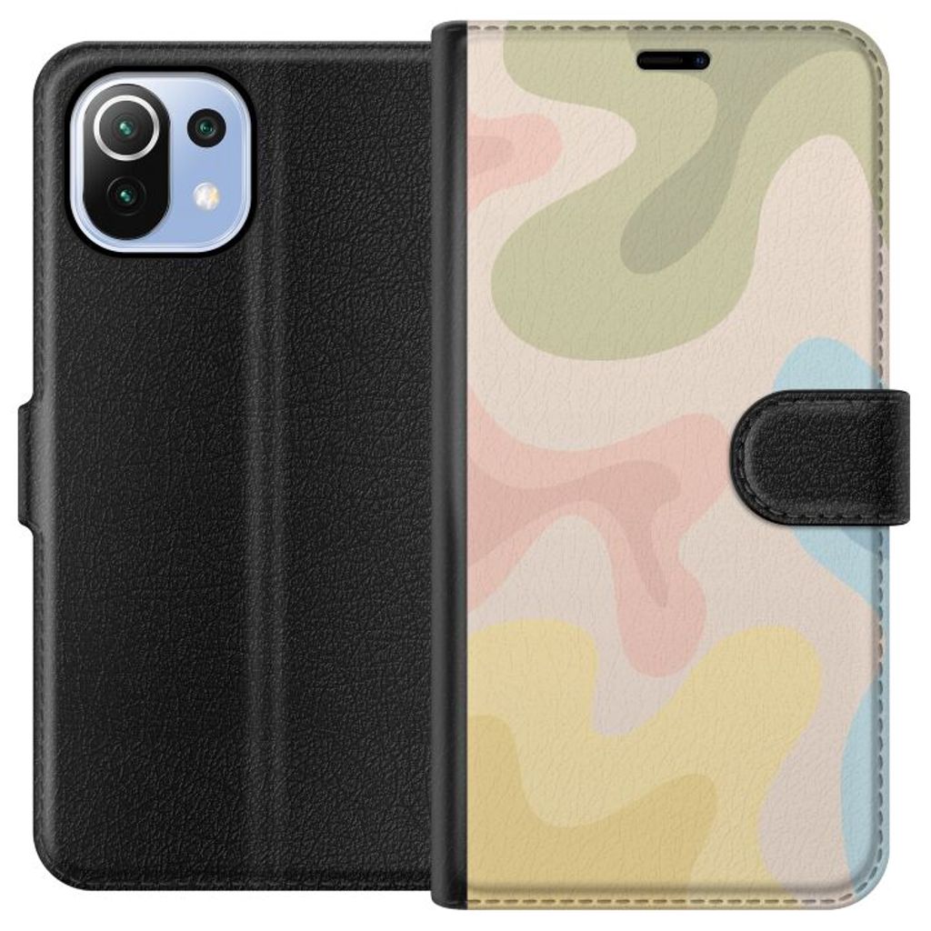 Xiaomi Mi 11 Lite Svart Plånboksfodral Nyanspalett