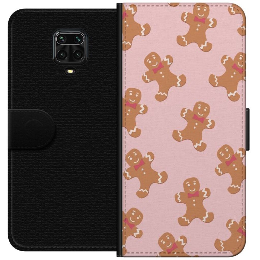 Xiaomi Redmi Note 9 Pro Musta Lompakkokotelo Pepparkaksgubbe