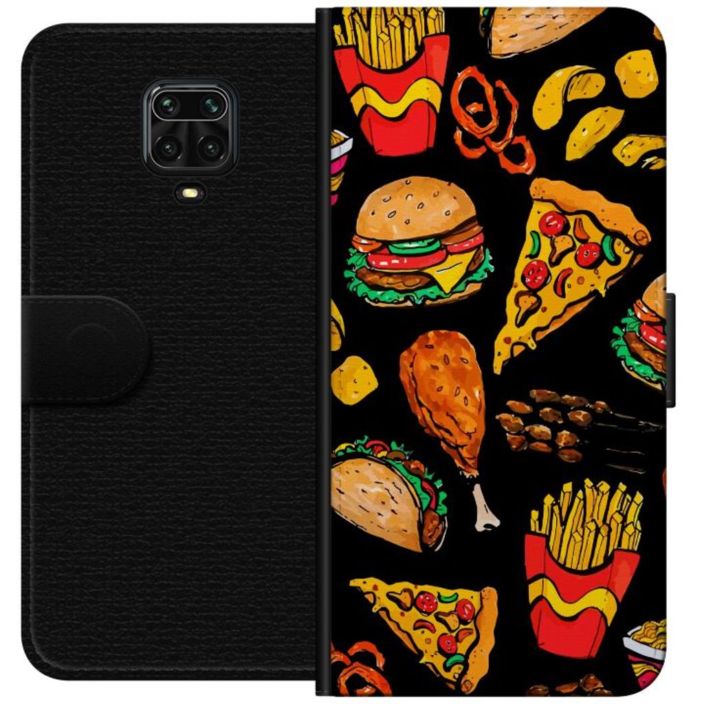Xiaomi Redmi Note 9 Pro Svart Plånboksfodral Skärpmat