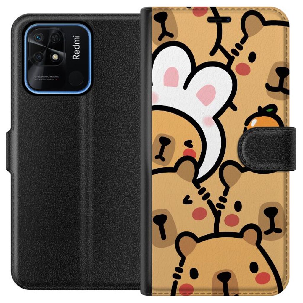 Xiaomi Redmi 10C Sort Lommebokdeksel Kapivara
