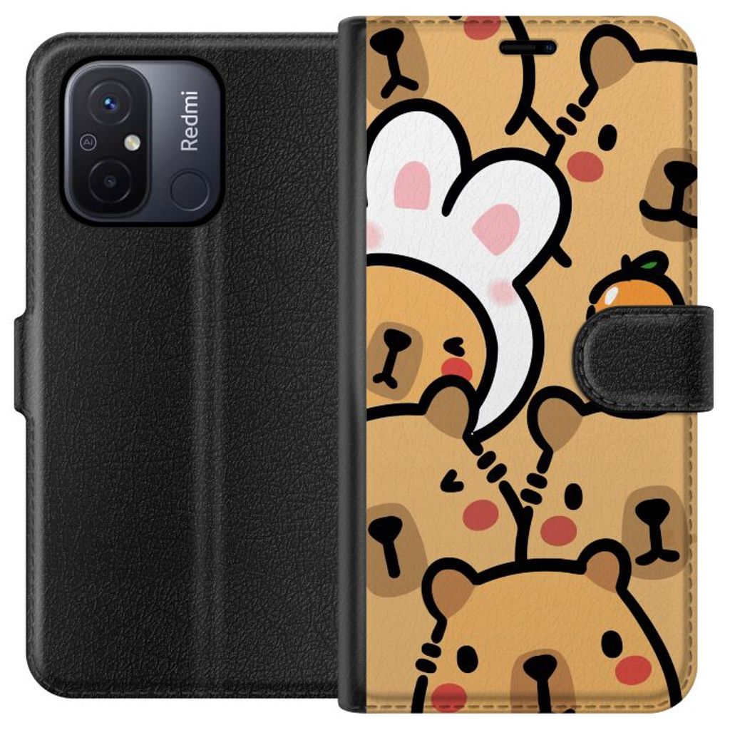 Xiaomi Redmi 12C Svart Plånboksfodral Kapivara