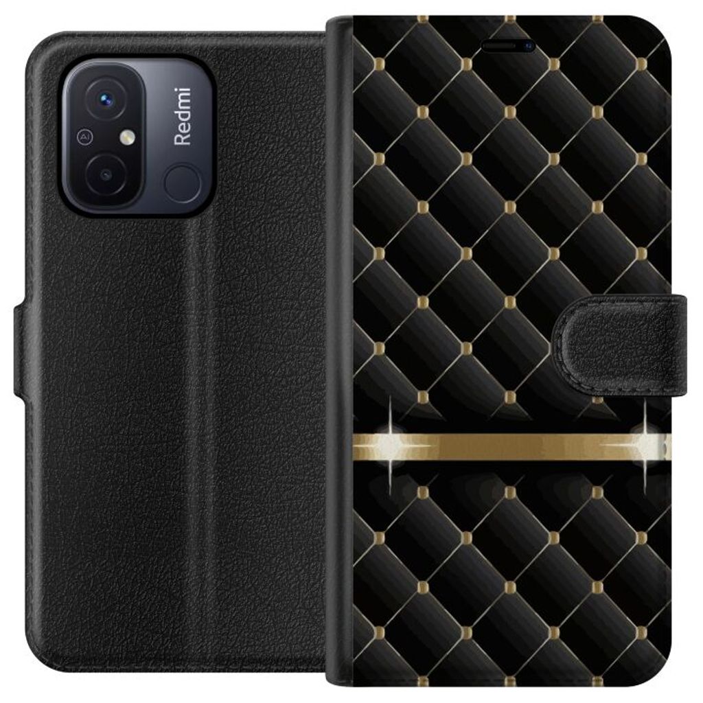 Xiaomi Redmi 12C Svart Plånboksfodral Lyxigt