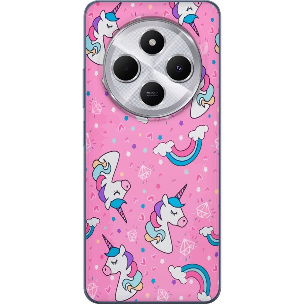 Xiaomi Redmi 14C Gjennomsiktig Telefondeksel Enhörningar