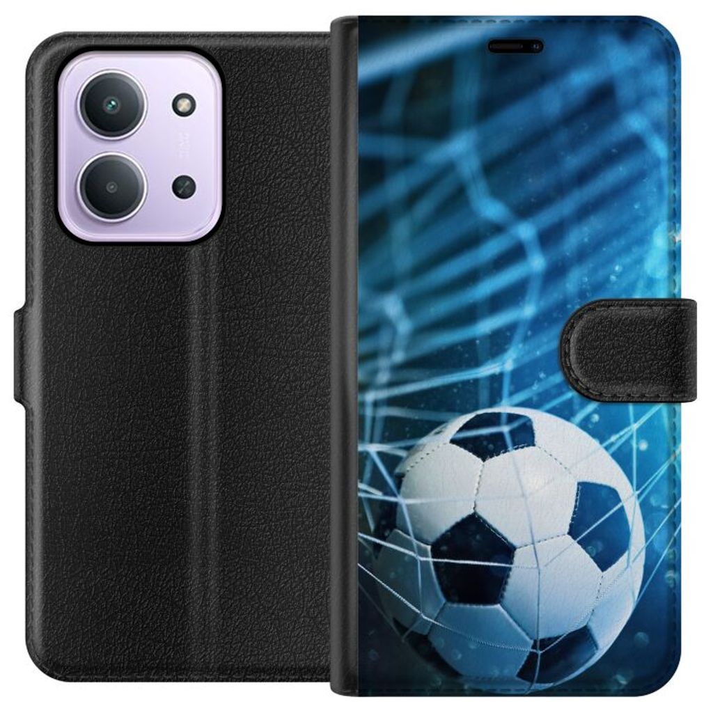 Xiaomi Redmi 15C Sort Tegnebogsetui Fotboll