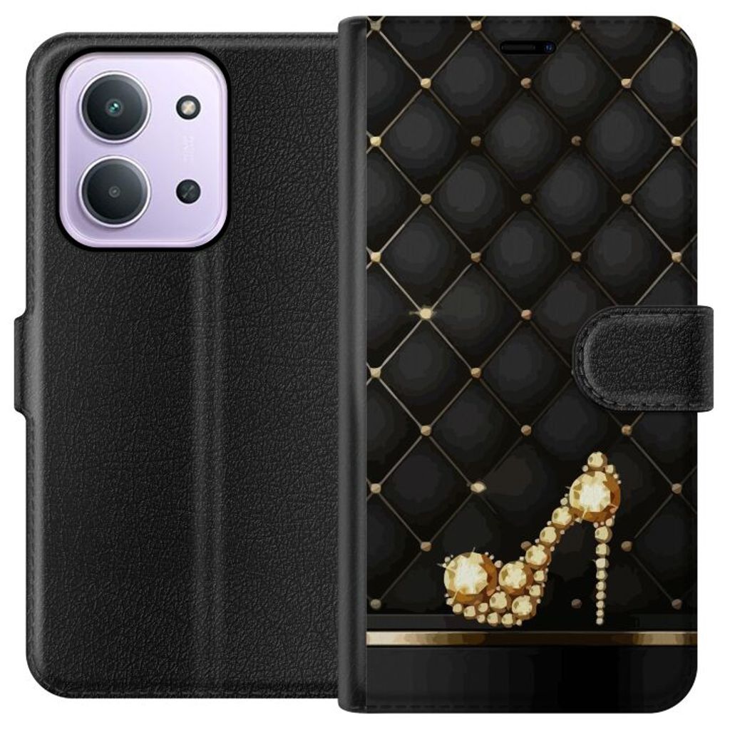 Xiaomi Redmi 15C Sort Tegnebogsetui Lyxig Sko