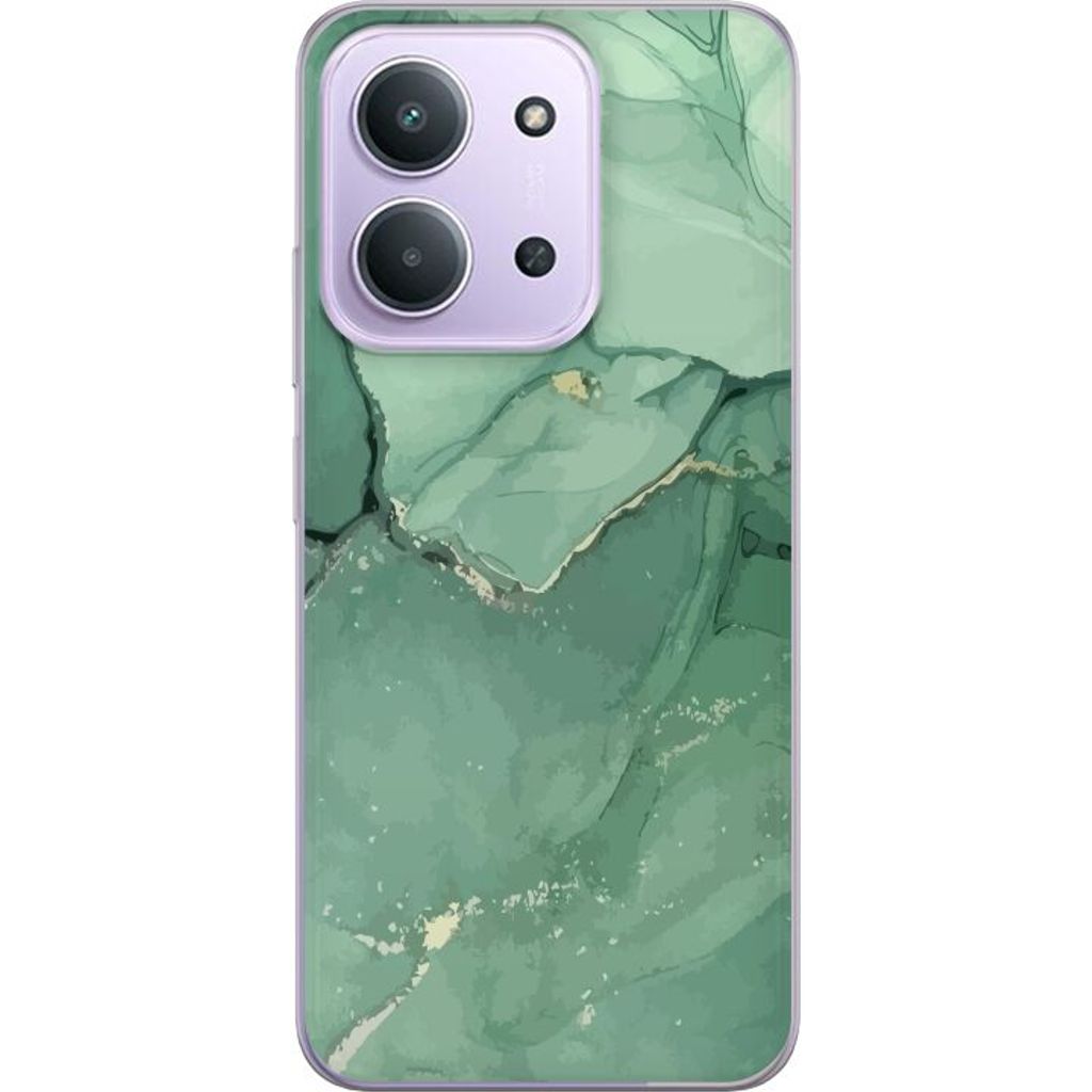 Xiaomi Redmi 15C Läpinäkyvä Puhelinkotelo Grön Marmor