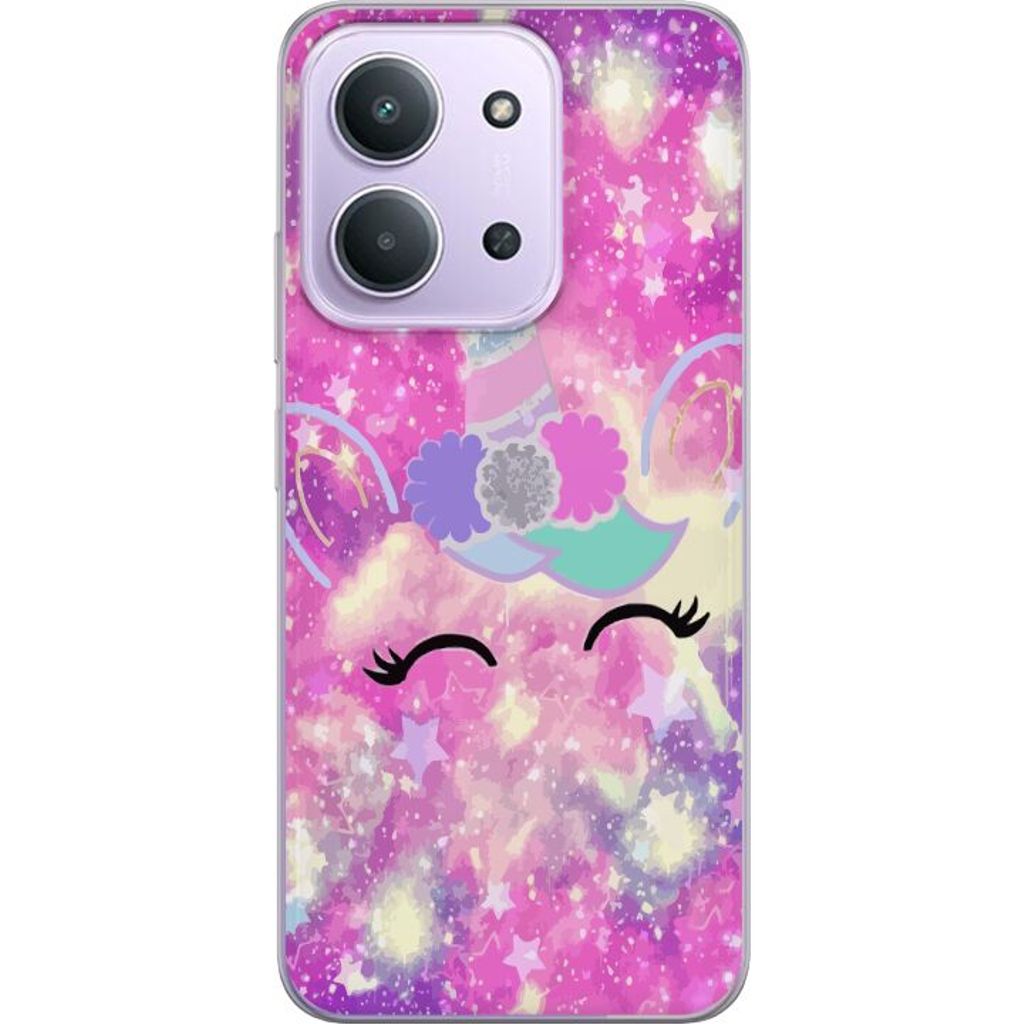 Xiaomi Redmi 15C Transparent Mobilskal Glad Enhörning