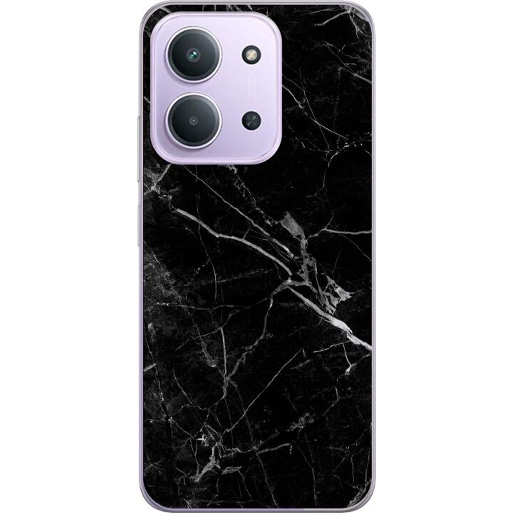 Xiaomi Redmi 15C Transparent Mobilskal Svart marmor