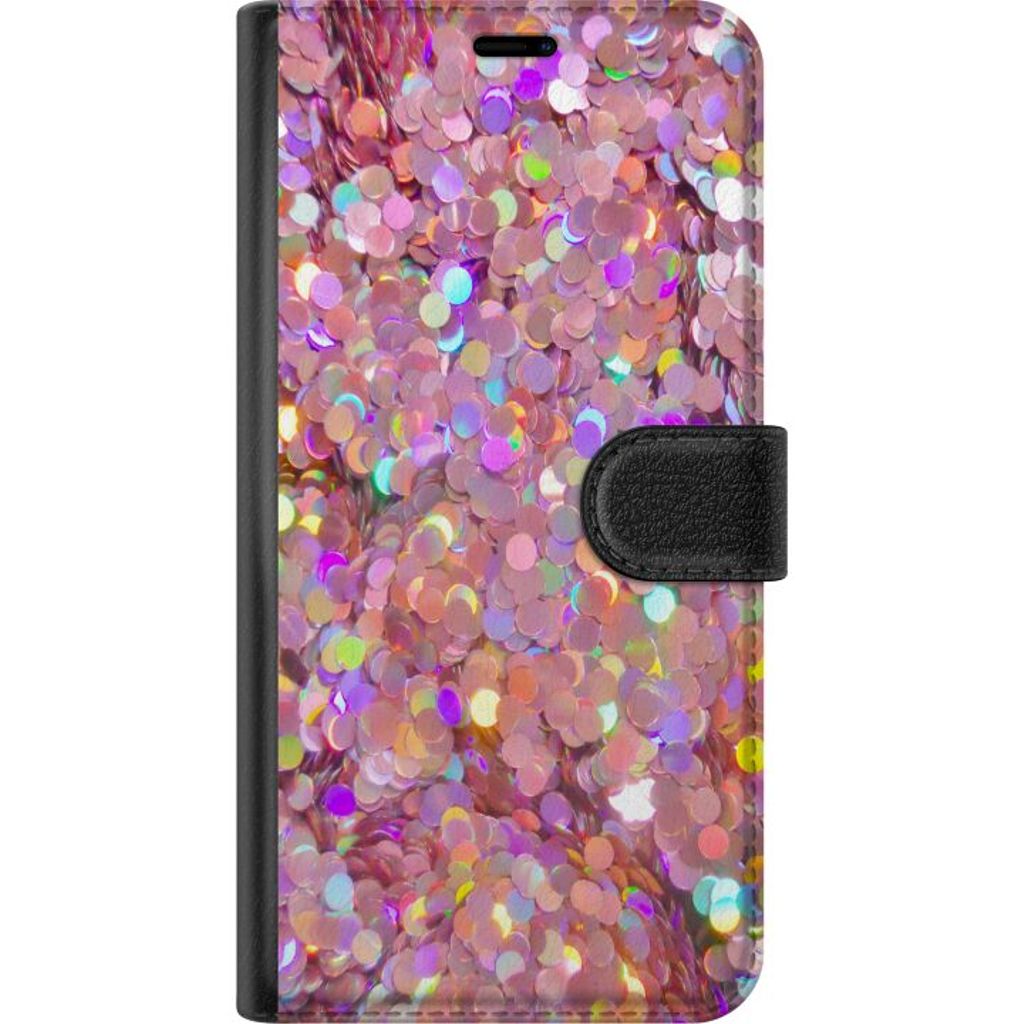 Xiaomi Redmi A3 Svart Plånboksfodral Glitter