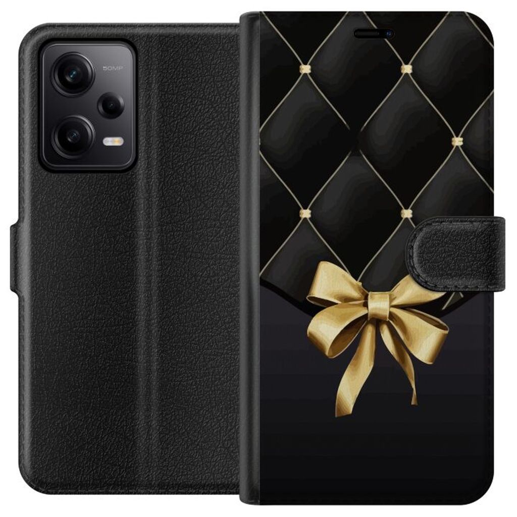 Xiaomi Redmi Note 12 Pro Svart Plånboksfodral Elegant Rosett