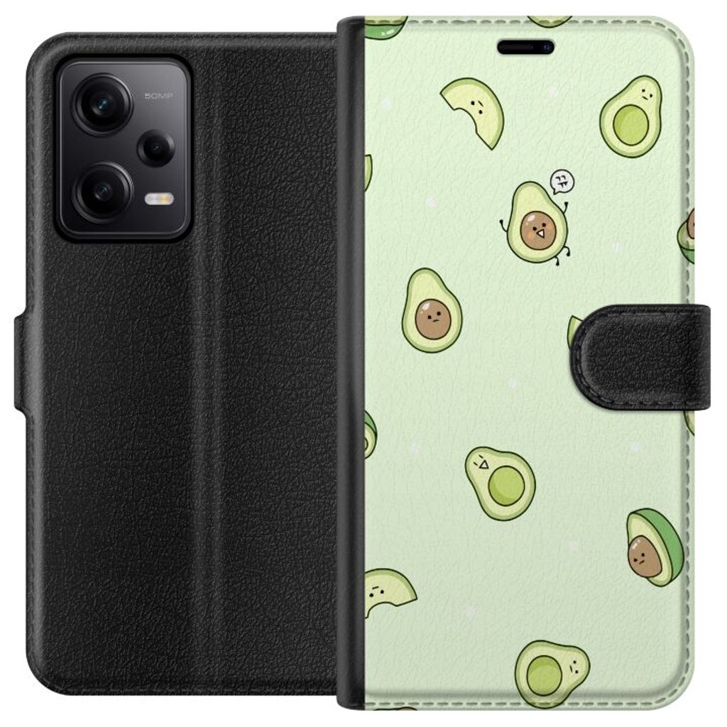 Xiaomi Redmi Note 12 Pro Svart Plånboksfodral Avokado
