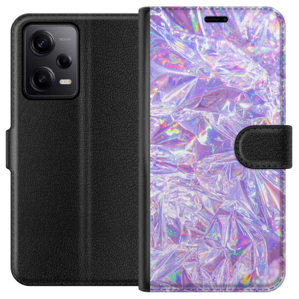 Xiaomi Redmi Note 12 Pro Svart Plånboksfodral Glitter