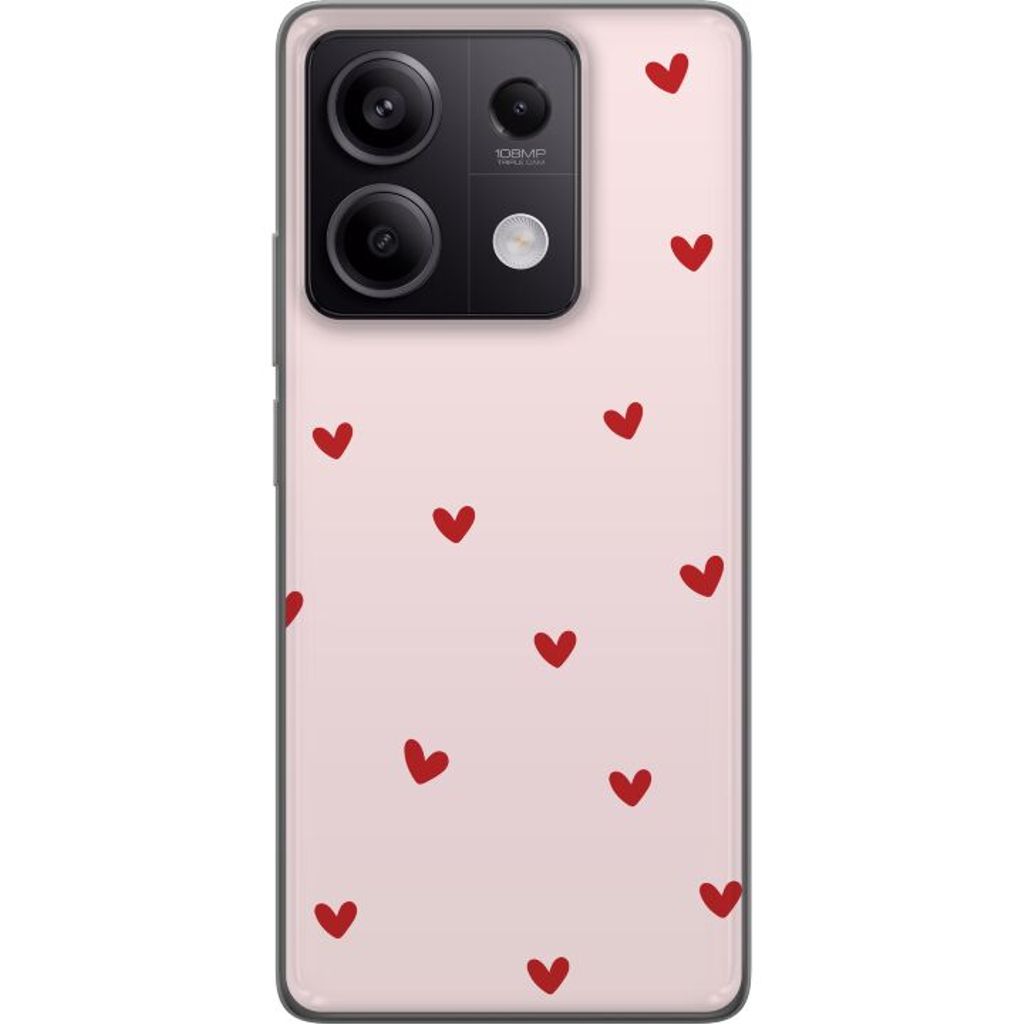 Xiaomi Redmi Note 13 Transparent Mobilskal Små Hjärtan