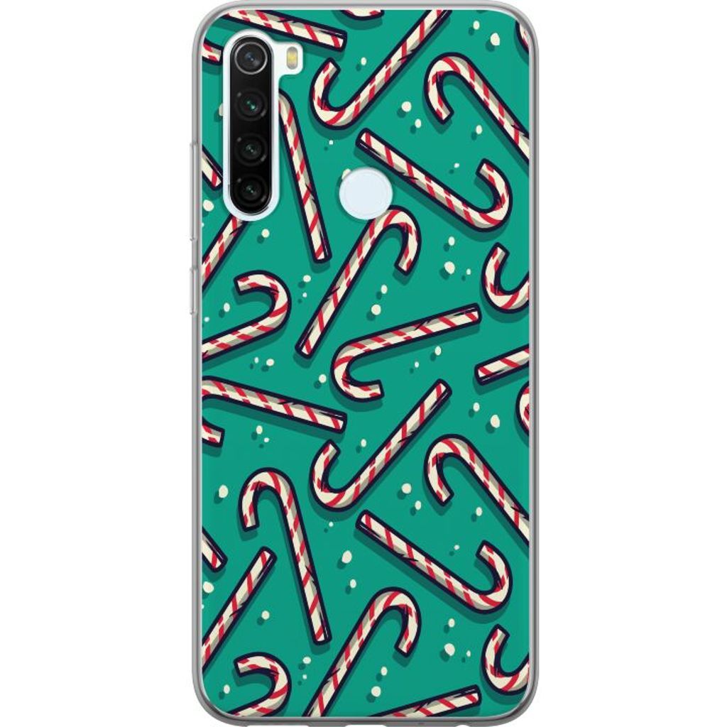 Xiaomi Redmi Note 8 Transparent Mobilskal Polkagris Mönster