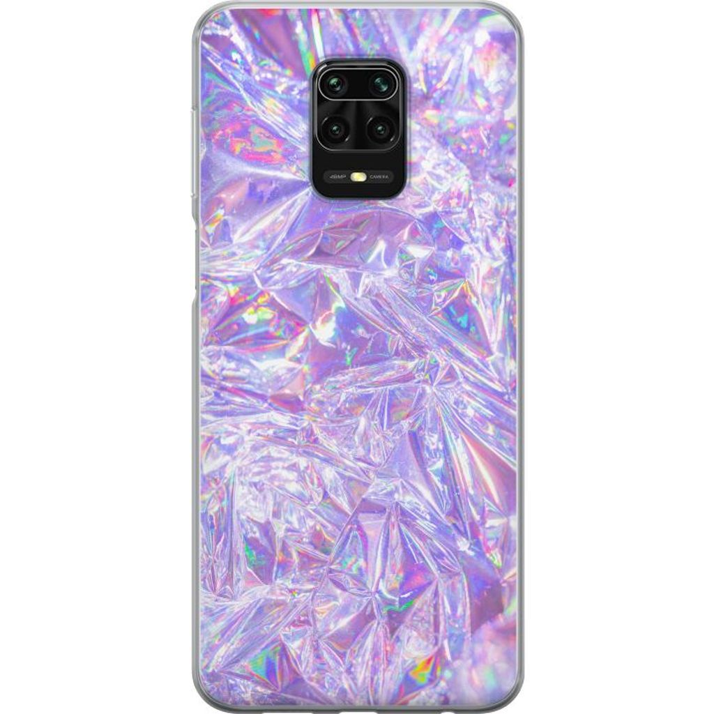Xiaomi Redmi Note 9S Transparent Mobilskal Glitter