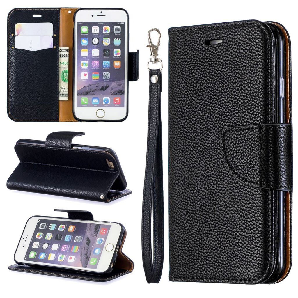 iPhone 6/6s Plånboksfodral med Kortfack - Svart