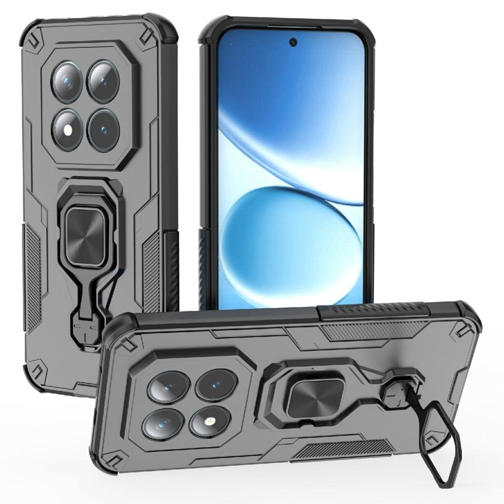 Xiaomi Redmi Note 15 ProPlus 5G case with rotatable ring kickstand - black