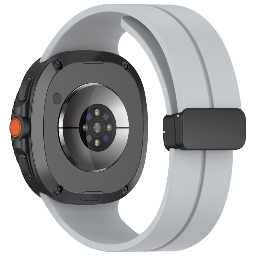 Samsung Galaxy Watch8 44 mm Kellonranneke, Silikoni - vaaleanharmaa