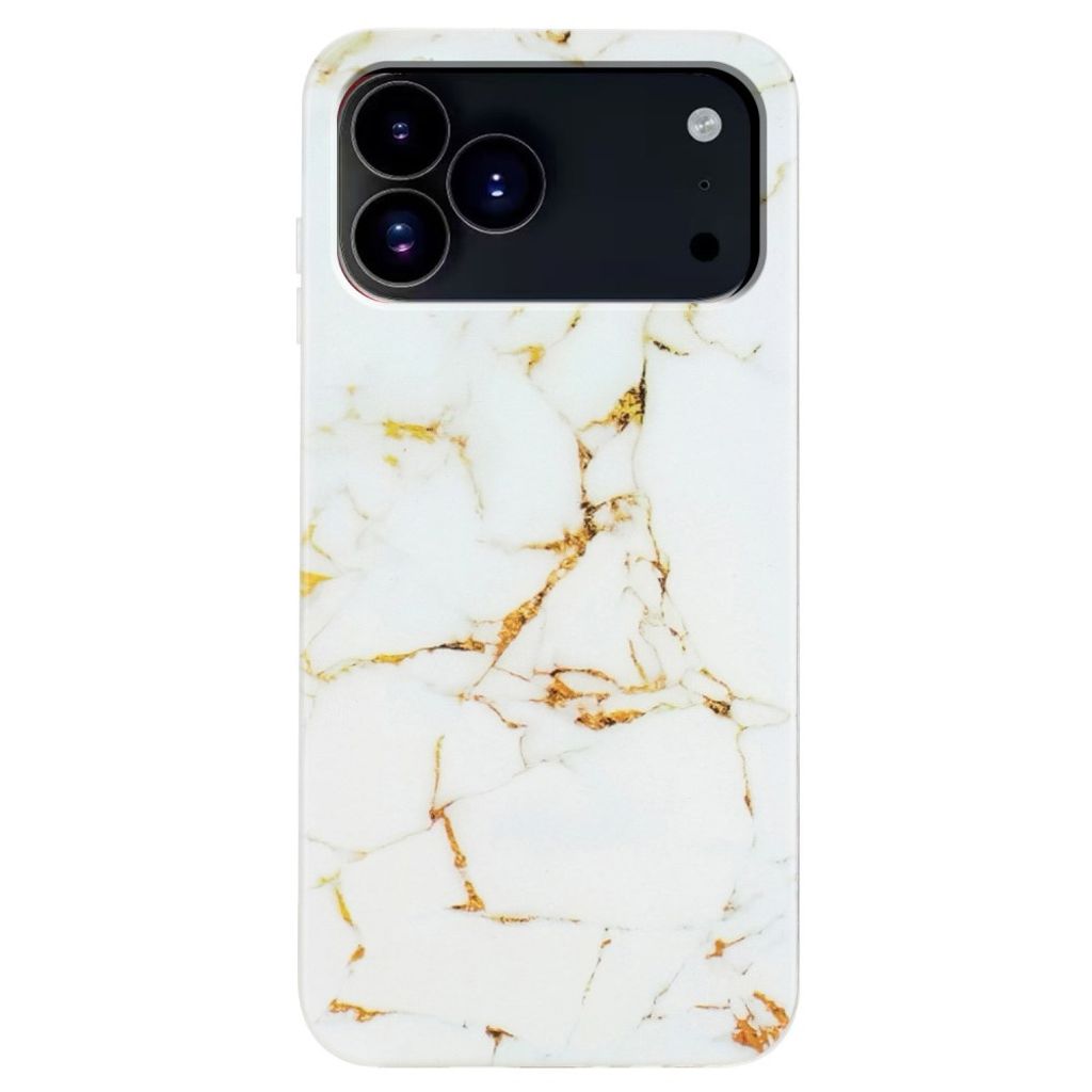 iPhone 18 Pro/17 Pro Skal Marmormönstrat TPU - Vit