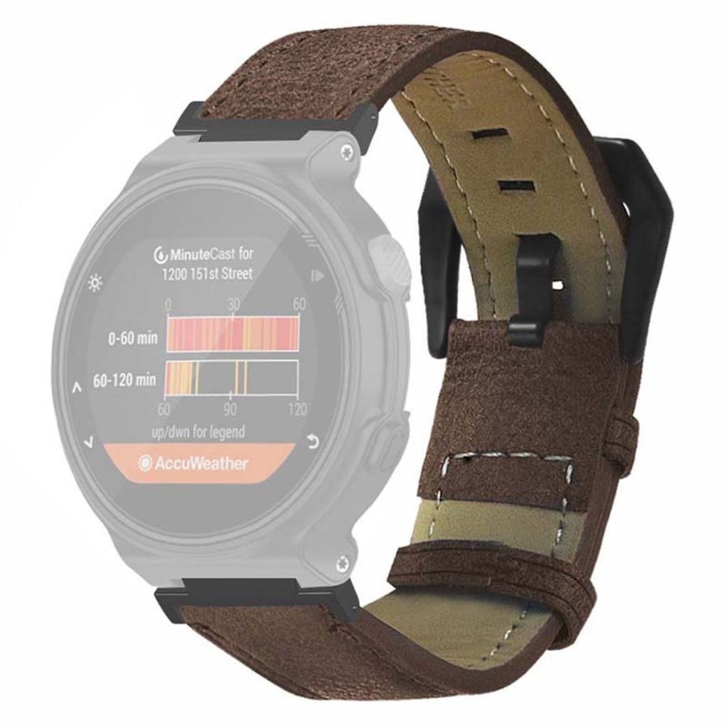 Garmin Forerunner 220/230/235/620/630/735X Klokkereim i PU-skinn - Brun