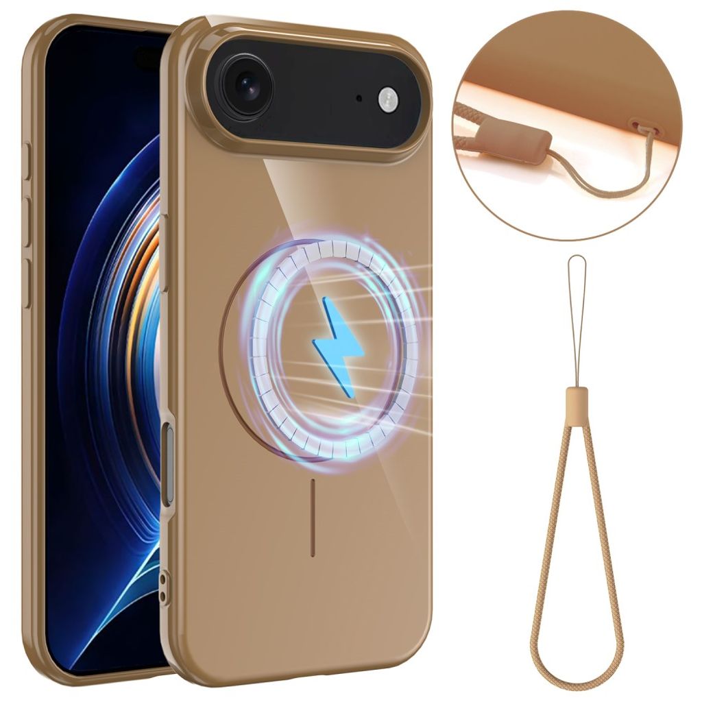 iPhone 17 Air MagSafe-kompatibelt skal med bärrem – Guld
