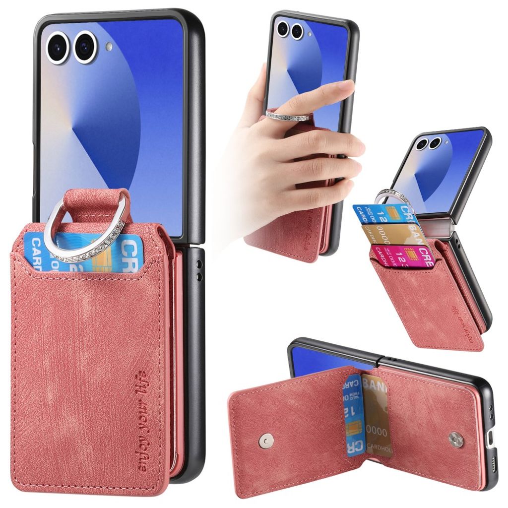 Samsung Galaxy Z Flip7 5G Skal med Ringhållare - Rosa