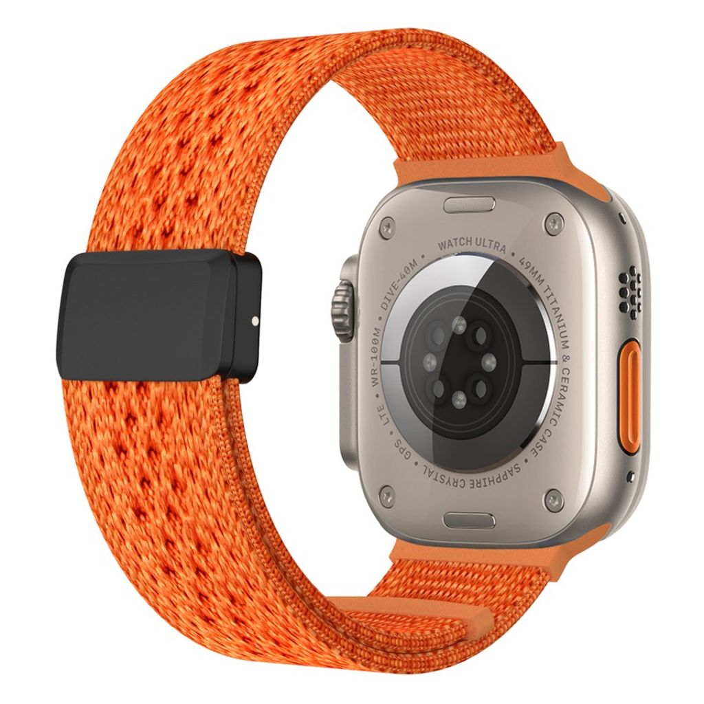 Apple Watch 42/41/40/38mm Klockarmband i nylon spetsdesign - Orange