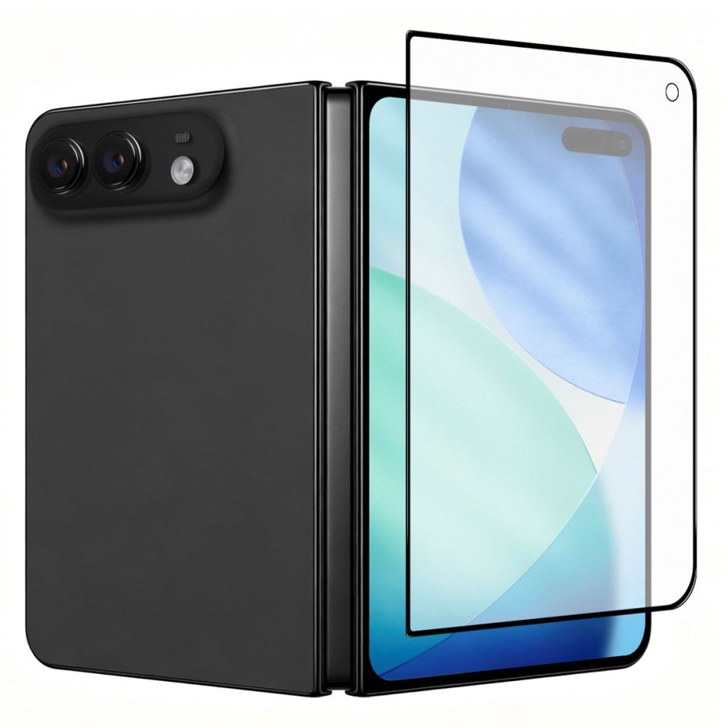 iPhone Fold -näytönsuoja matta karkaistusta lasista - musta