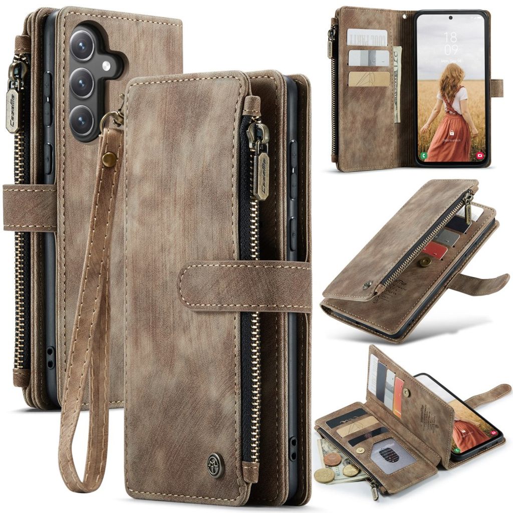 CASEME Samsung Galaxy S25 FE Etui med Stativ - Brun