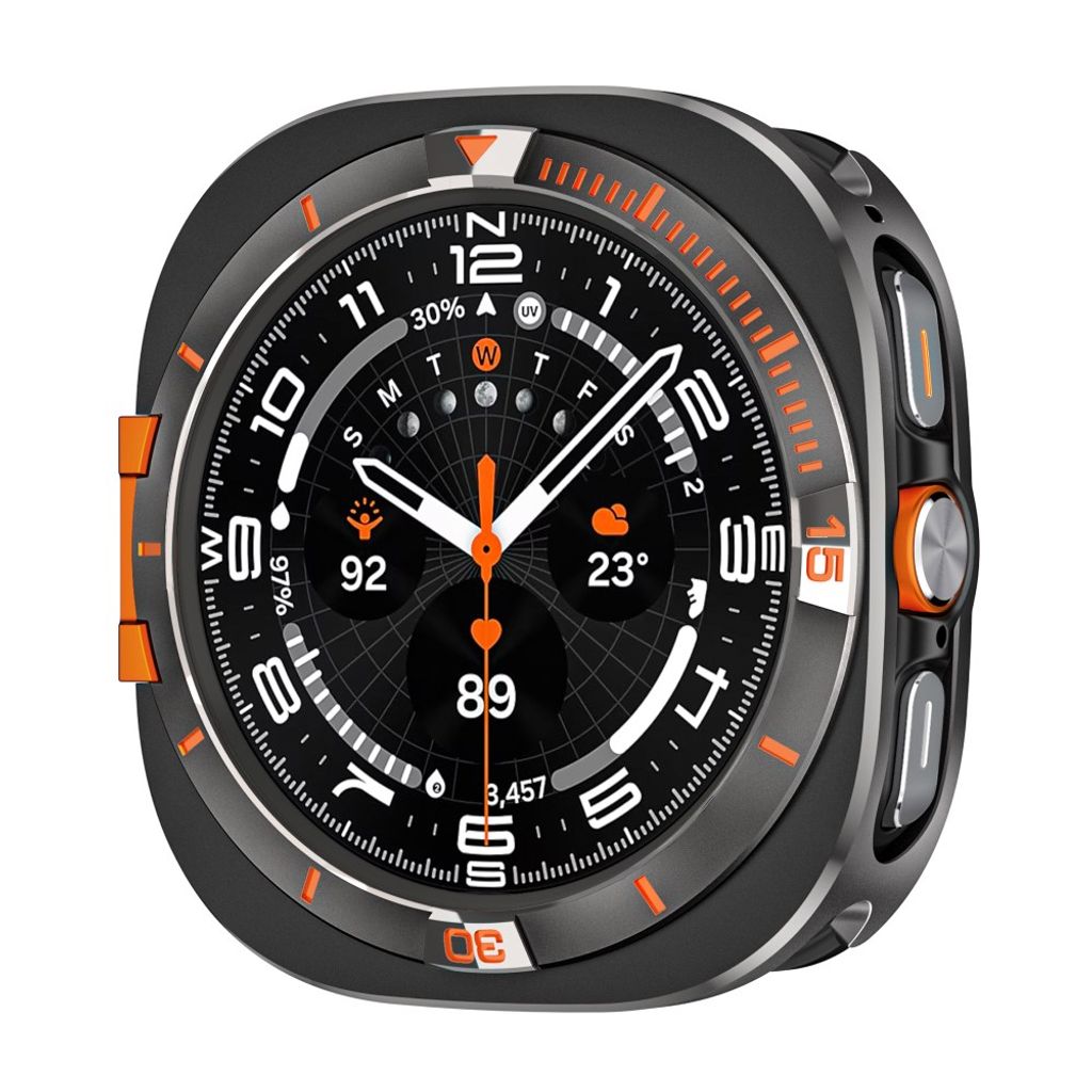 Samsung Galaxy Watch Ultra (2025) 47mm/Ultra 47mm Skal – Svart/Orange