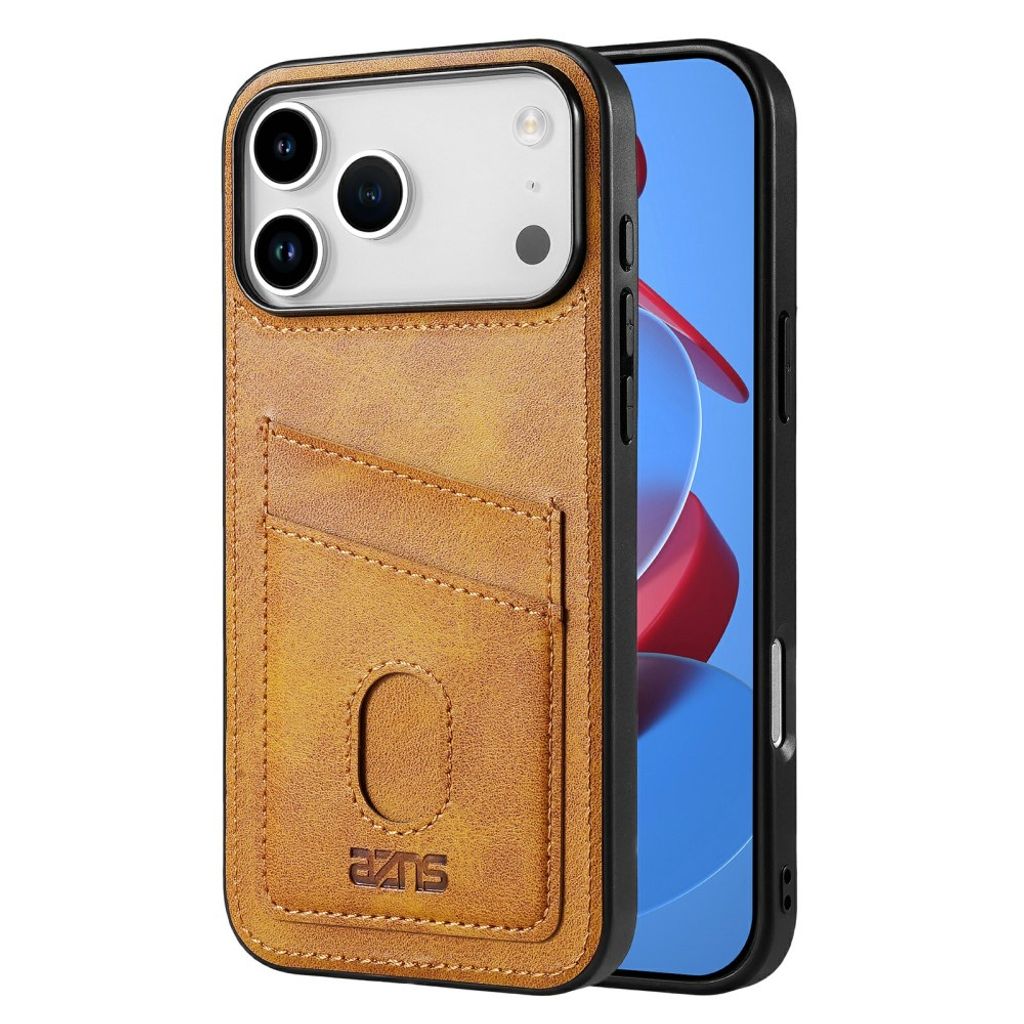iPhone 18 Pro Max/17 Pro Max Kuori korttitaskulla PU-nahkaa - Ruskea