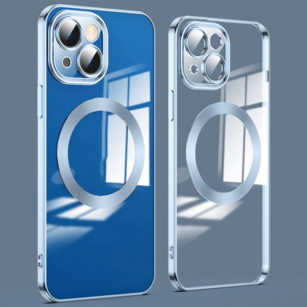 iPhone 14 Plus MagSafe-kuori linssinsuojalla - Sininen