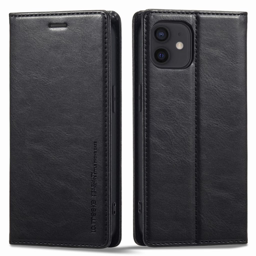 LC.IMEEKE iPhone 12 Mini Wallet Cover - Black