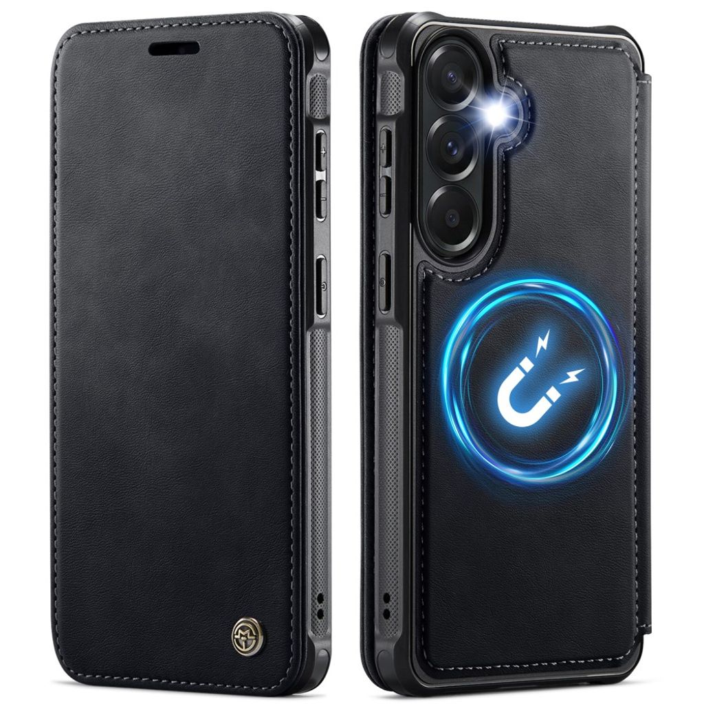 CASEME 053 Samsung Galaxy A17/A16/A26 Lompakkokotelo MagSafe RFID-estävä - Musta
