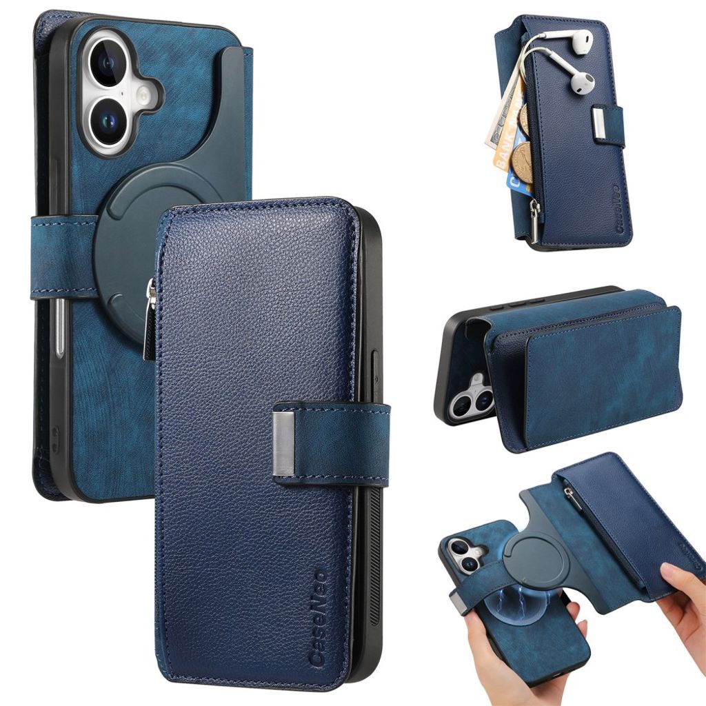 CASENEO iPhone 16 Plus Cover with Stand - Dark blue