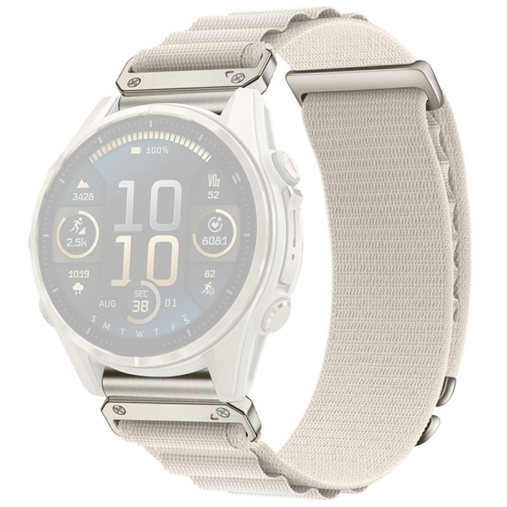 Garmin Fenix 8 Pro/Quatix 8 51mm Nylon Sport Klokkereim - Beige