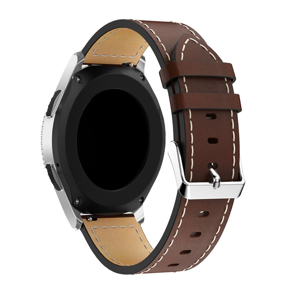 Samsung Gear S3 Classic/Frontier og andre urrem i ægte læder – brun