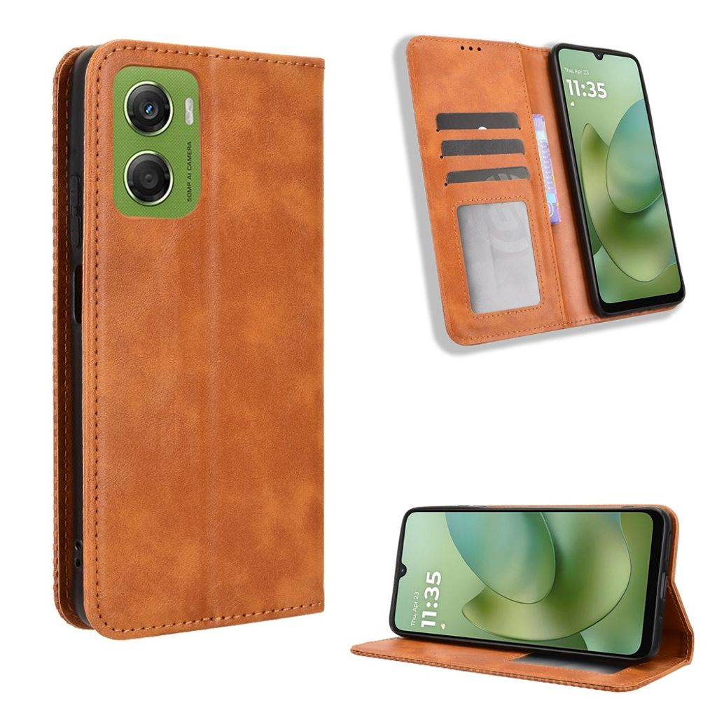 Motorola Moto G06 Power 4G / G06 4G Wallet Cover with Stand – Brown