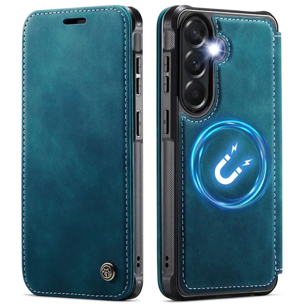 CASEME 053 Samsung Galaxy A17/A16/A26 Lompakkokotelo MagSafe RFID-estävä - Sininen