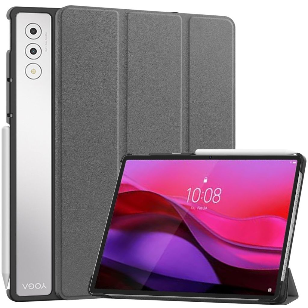 Lenovo Yoga Tab Plus Kotelo, jalusta - harmaa