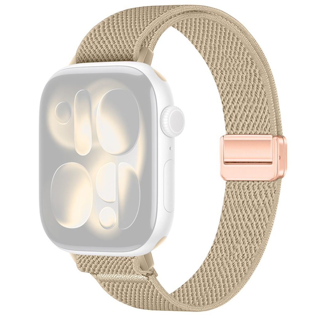 Apple Watch 42/41/40/38mm Smalt Klockarmband i Nylon - Beige