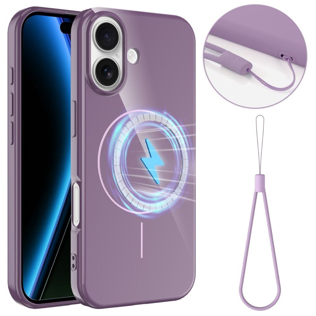 iPhone 17 MagSafe-kompatibelt Skal med Bärrem - Lila