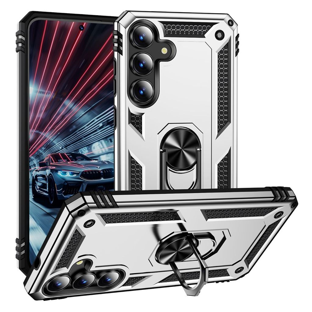 Samsung Galaxy S25 FE Case with Stand - Silver