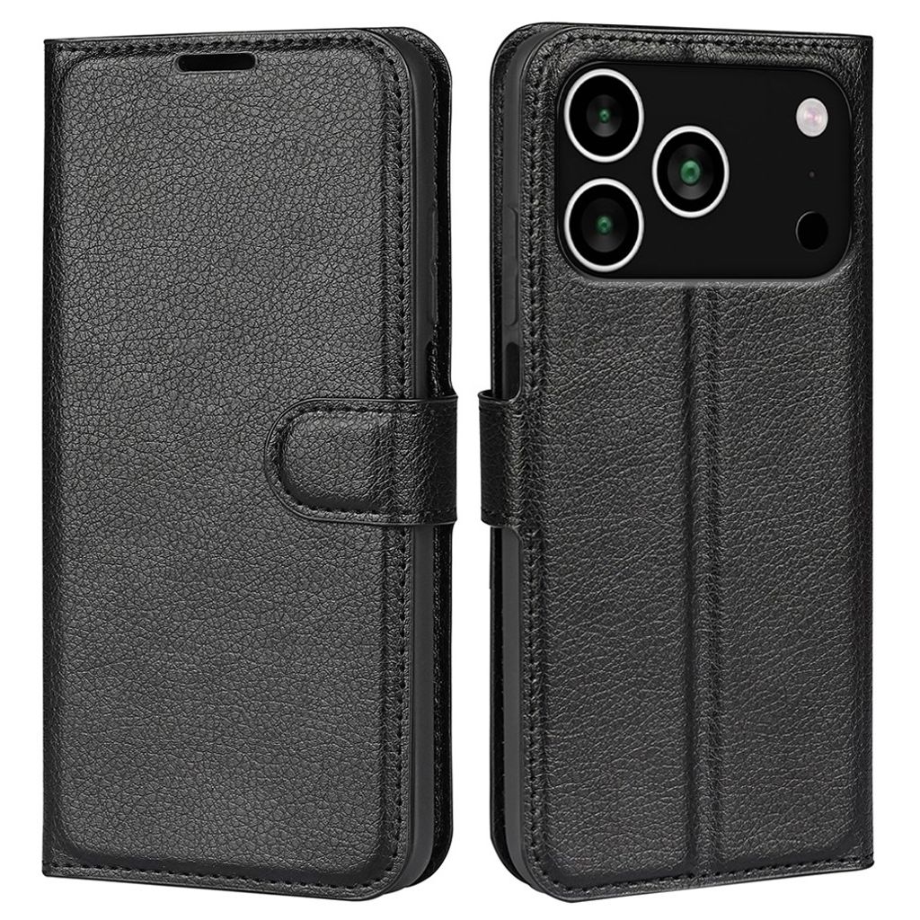 iPhone 18 Pro Max/17 Pro Max Lompakkokotelo PU-nahkaa - Musta