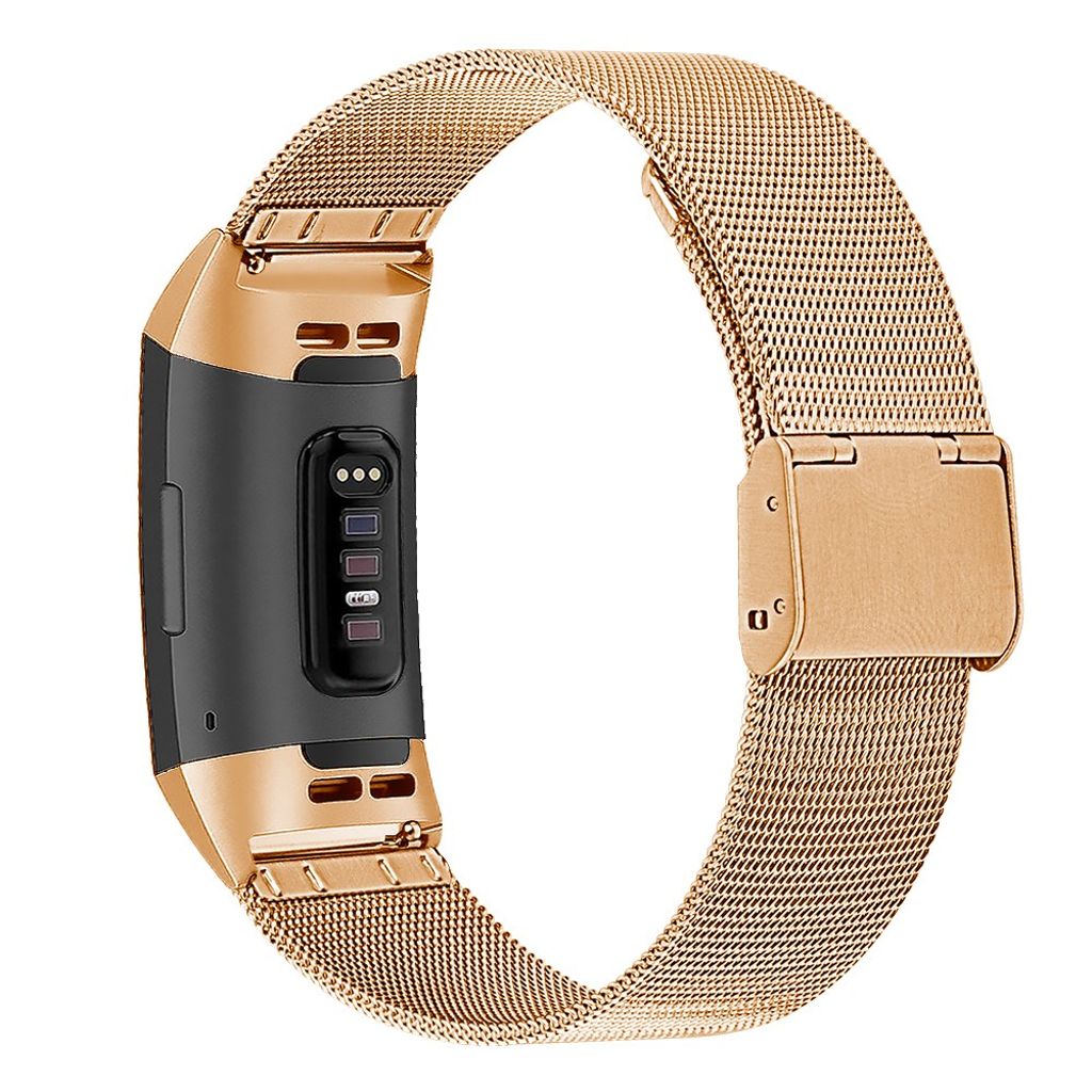 Fitbit Charge 6/5 Kellonranneke, Ruostumaton teräs - Ruusu kultaa