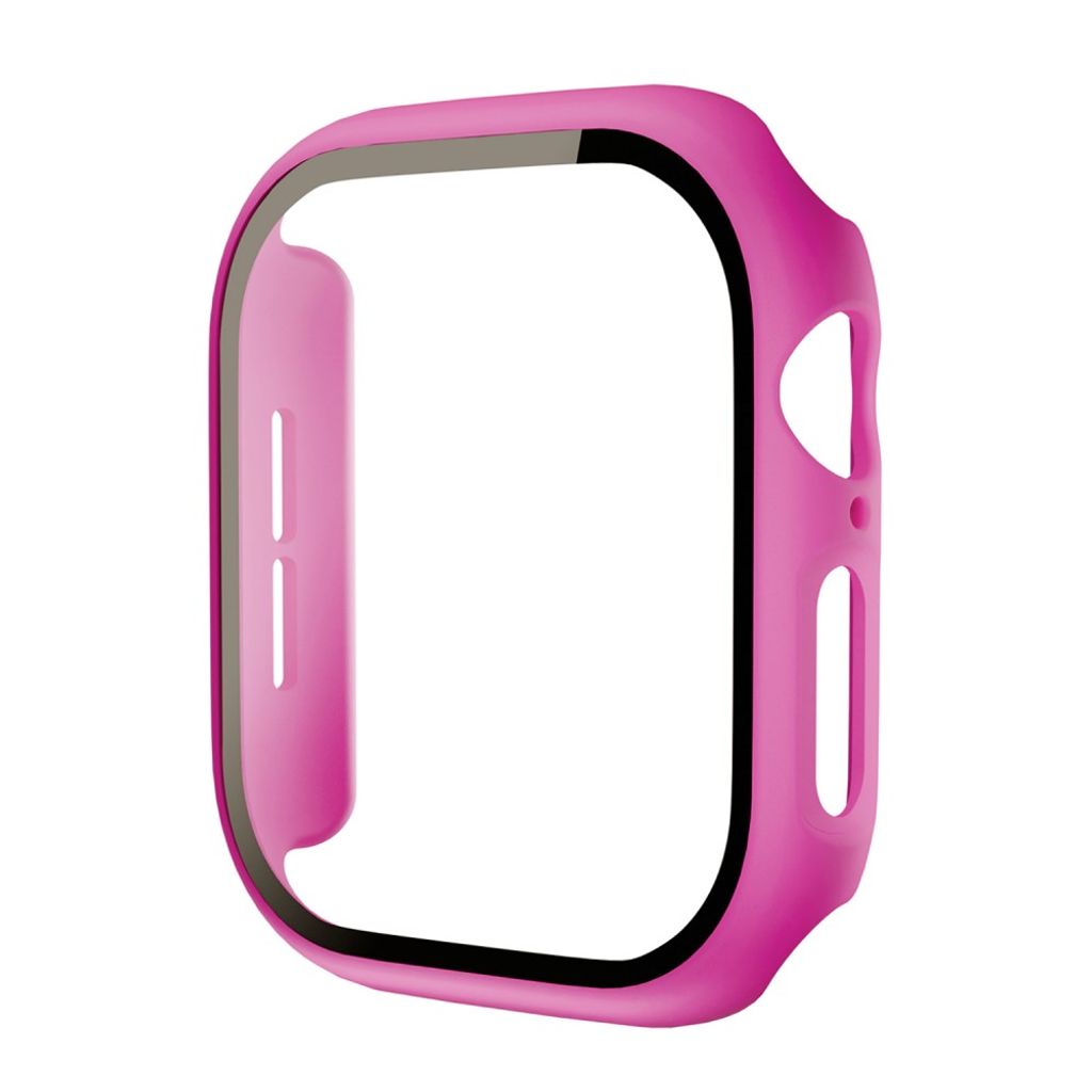 Apple Watch 12 42mm Cover med skærmbeskyttelse i hærdet glas - Lyserød