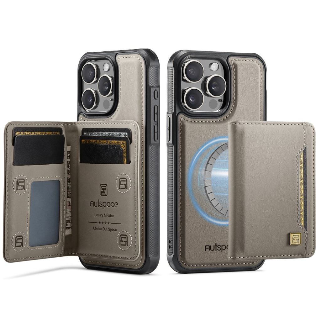 AUTSPACE iPhone 12 Pro Max Cover med Kortplads - Grå