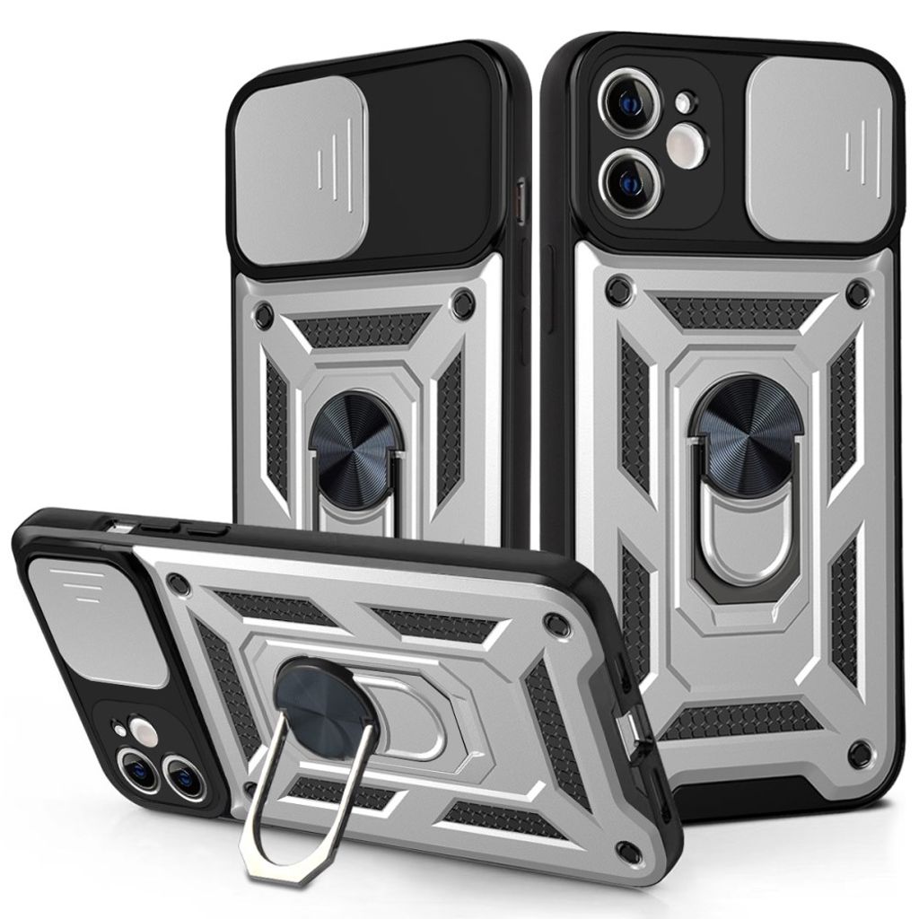 iPhone 11 Kuori Sormuksenpidike - Hopea