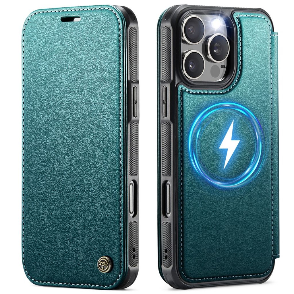 CASEME 053 iPhone 13 Pro Flip Cover MagSafe RFID-blokerende - Turkis